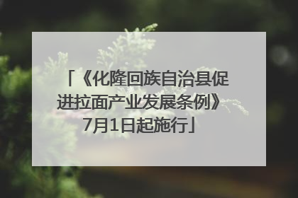 《化隆回族自治县促进拉面产业发展条例》7月1日起施行