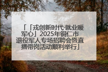 「戎创新时代·就业暖军心」2025年铜仁市退役军人专场招聘会暨直播带岗活动顺利举行