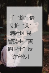 “粽”情守护“艾”满社区 民警携手“黄鹤卫士”反诈宣传