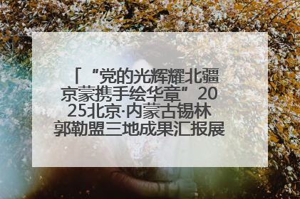 “党的光辉耀北疆 京蒙携手绘华章”2025北京·内蒙古锡林郭勒盟三地成果汇报展系列活动启动