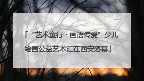 “艺术童行・画语传爱”少儿绘画公益艺术汇在西安落幕