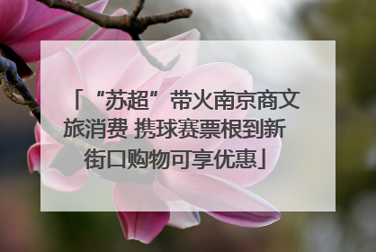 “苏超”带火南京商文旅消费 携球赛票根到新街口购物可享优惠