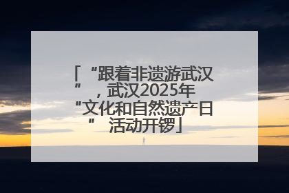 “跟着非遗游武汉”，武汉2025年“文化和自然遗产日” 活动开锣