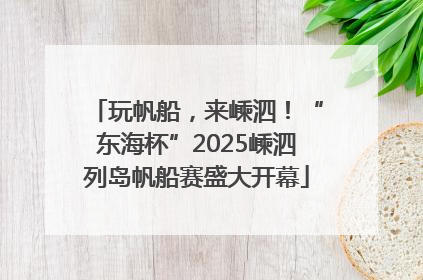 玩帆船，来嵊泗！“东海杯”2025嵊泗列岛帆船赛盛大开幕