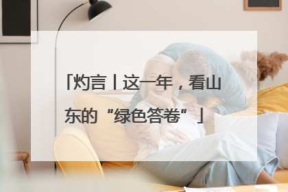 灼言丨这一年，看山东的“绿色答卷”