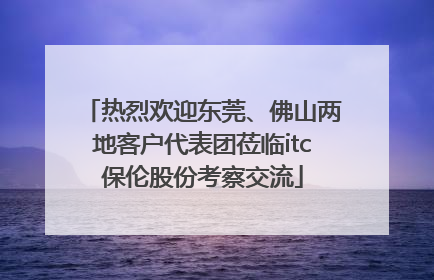 热烈欢迎东莞、佛山两地客户代表团莅临itc保伦股份考察交流