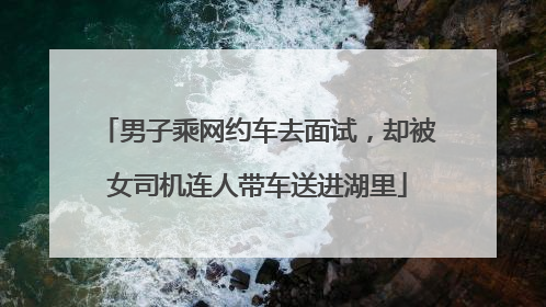 男子乘网约车去面试，却被女司机连人带车送进湖里