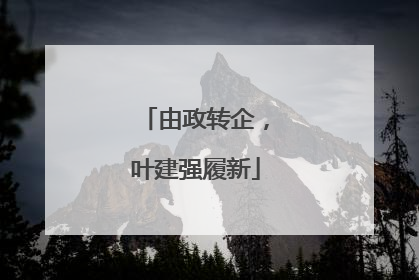 由政转企，叶建强履新