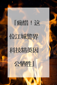 痛惜！这位江城警界科技精英因公牺牲