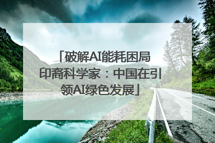 破解AI能耗困局 印裔科学家：中国在引领AI绿色发展