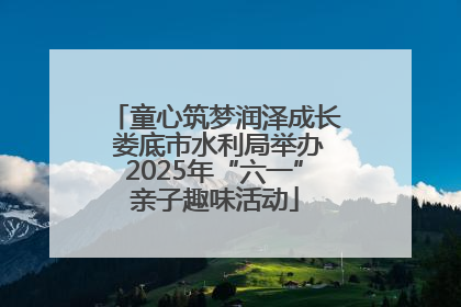 童心筑梦润泽成长 娄底市水利局举办2025年“六一”亲子趣味活动