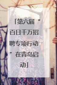 第六届“百日千万招聘专项行动”在青岛启动