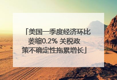 美国一季度经济环比萎缩0.2% 关税政策不确定性拖累增长