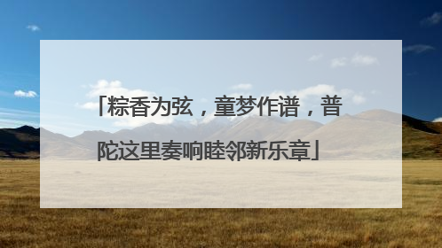 粽香为弦，童梦作谱，普陀这里奏响睦邻新乐章