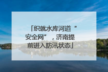 织就水库河道“安全网”，济南提前进入防汛状态