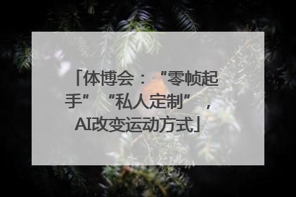 体博会：“零帧起手”“私人定制”，AI改变运动方式