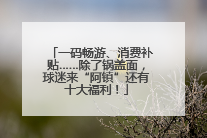 一码畅游、消费补贴……除了锅盖面，球迷来“阿镇”还有十大福利！