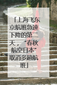 上海飞东京航班急速下降的第二天，“春秋航空日本”取消多趟航班