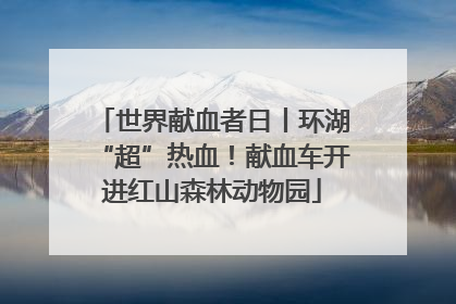 世界献血者日丨环湖“超”热血！献血车开进红山森林动物园