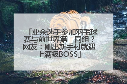 业余选手参加羽毛球赛与前世界第一同组？网友：刚出新手村就遇上满级BOSS