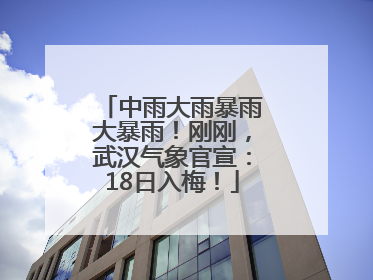中雨大雨暴雨大暴雨！刚刚，武汉气象官宣：18日入梅！