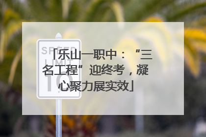 乐山一职中：“三名工程”迎终考，凝心聚力展实效