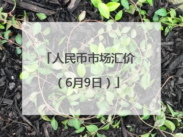 人民币市场汇价（6月9日）