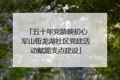 五十年党龄映初心 军山街龙湖社区党建活动赋能支点建设