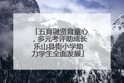 五育融贤育童心，多元考评助成长 乐山县街小学助力学生全面发展