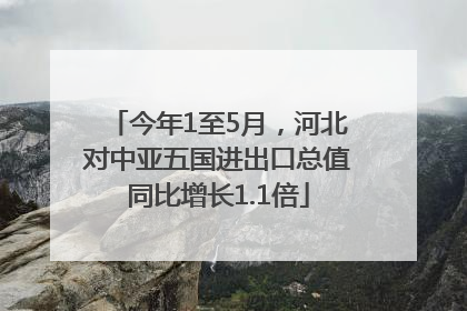 今年1至5月，河北对中亚五国进出口总值同比增长1.1倍
