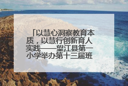 以慧心洞察教育本质，以慧行创新育人实践——望江县第一小学举办第十三届班主任论坛