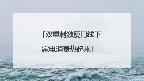 双重刺激厦门线下家电消费热起来