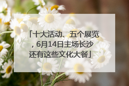十大活动、五个展览，6月14日主场长沙还有这些文化大餐