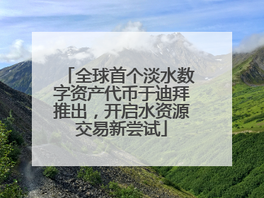 全球首个淡水数字资产代币于迪拜推出，开启水资源交易新尝试