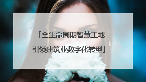 全生命周期智慧工地 引领建筑业数字化转型