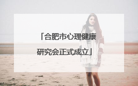 合肥市心理健康研究会正式成立