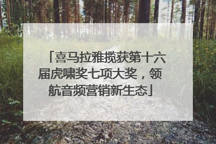 喜马拉雅揽获第十六届虎啸奖七项大奖，领航音频营销新生态