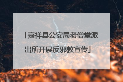 嘉祥县公安局老僧堂派出所开展反邪教宣传