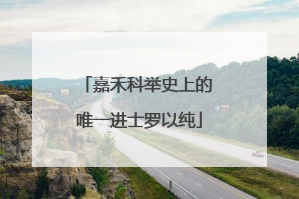 嘉禾科举史上的唯一进士罗以纯