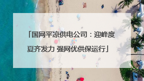 国网平凉供电公司：迎峰度夏齐发力 强网优供保运行