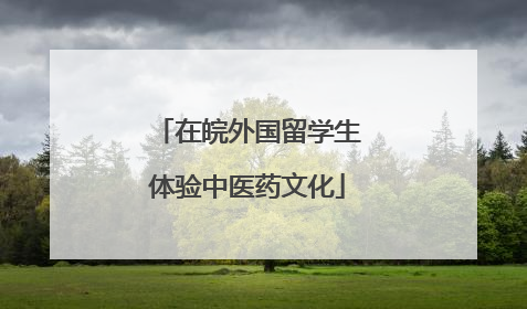 在皖外国留学生体验中医药文化