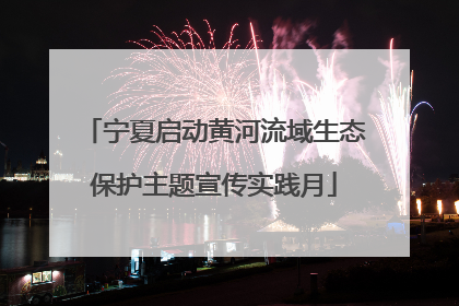 宁夏启动黄河流域生态保护主题宣传实践月