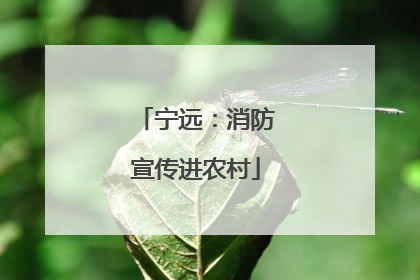 宁远：消防宣传进农村