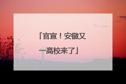官宣！安徽又一高校来了