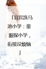 宜宾洗马池小学：童眼探小学，衔接没烦恼