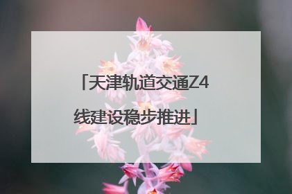 天津轨道交通Z4线建设稳步推进