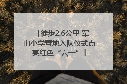 徒步2.6公里 军山小学营地入队仪式点亮红色“六一”