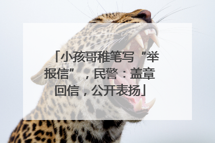 小孩哥稚笔写“举报信”，民警：盖章回信，公开表扬