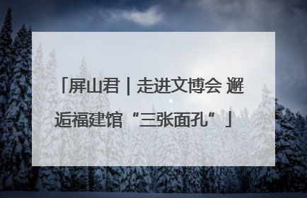 屏山君｜走进文博会 邂逅福建馆“三张面孔”
