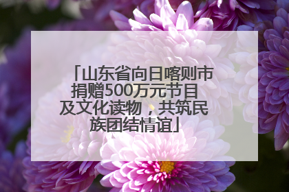 山东省向日喀则市捐赠500万元节目及文化读物，共筑民族团结情谊